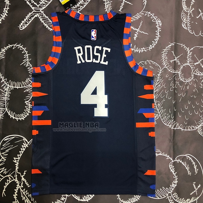 Maglia
 Derrick Rose NO 4 New York Knicks Citta
 Edition 2019-20 Blu
